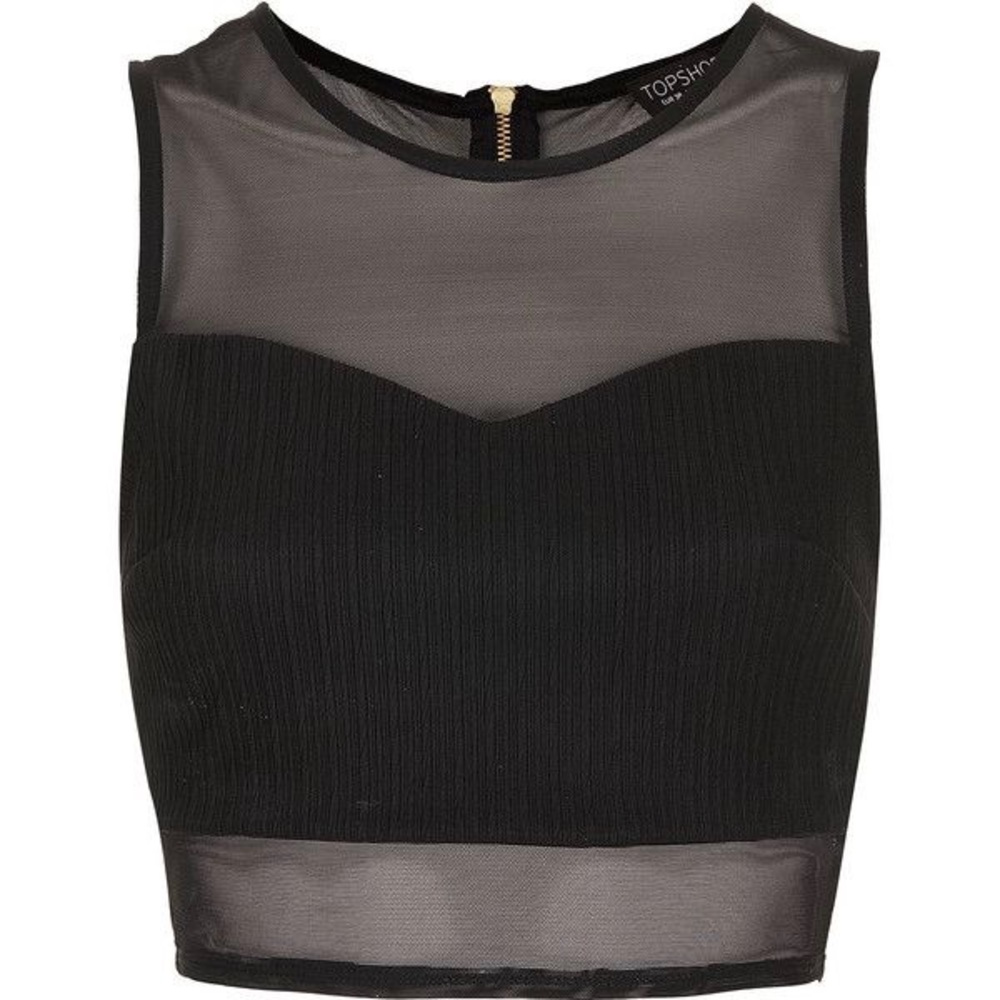 Topshop mesh crop top